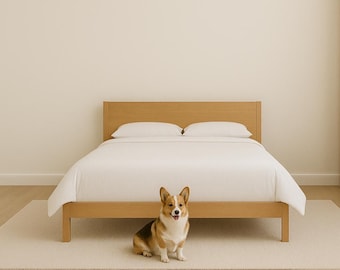 Plano de cama Queen moderna con plataforma / Carpintería DIY en PDF / Fácil de construir / Descarga digital paso a paso