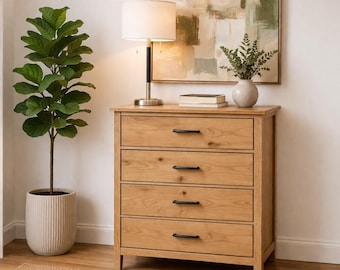 4-Drawer Wooden Dresser Plans, Modern Storage Chest, Bedroom Furniture DIY PDF, Instant Download