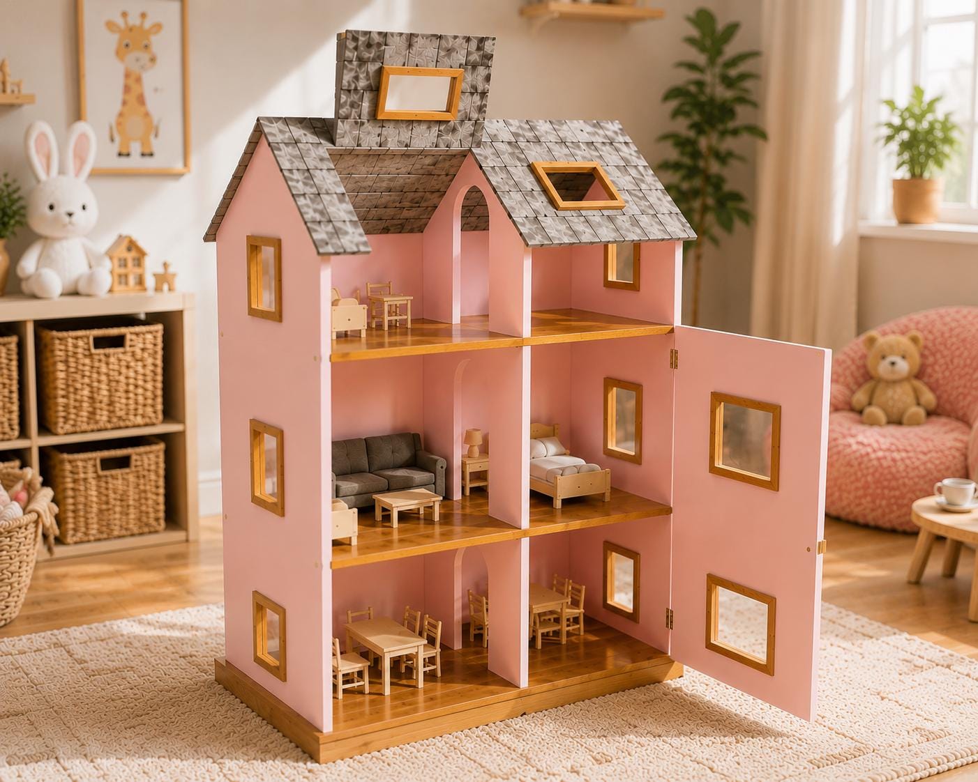 Wooden dollhouse - Etsy 日本