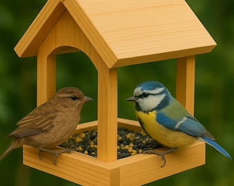 DIY Wooden Bird Feeder Build Plan: Beginner Woodworking (PDF)