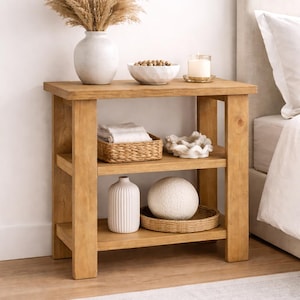 DIY End Table Plan | Modern Narrow Side Table with Shelves (Digital Download)