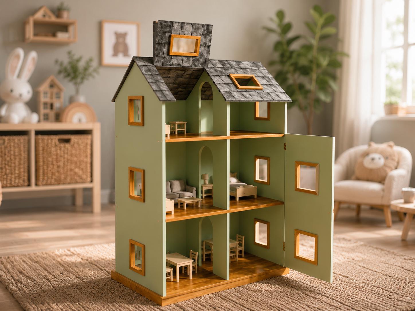 Wooden dollhouse - Etsy 日本