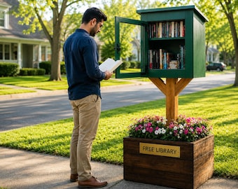 DIY Kleine Bibliothek Pläne - Outdoor Community Pantry Box Holzbearbeitung PDF