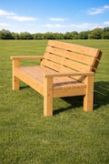 2x4 Bench Plans | DIY Wooden Outdoor Furniture with Backrest (PDF Download)