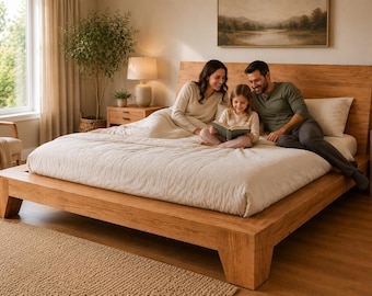 Platform Bed Plans PDF | Modern Wood Frame Build Guide (Metric Download)