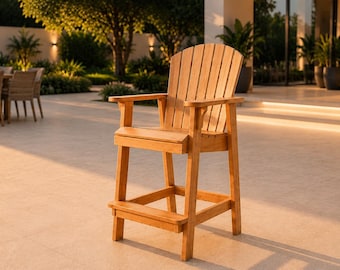 Bar Height Adirondack Chair Plans | DIY Outdoor Patio Woodworking (Digital Download)