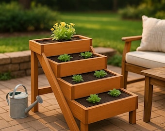 DIY 3-Tier Step Planter Box Plan | PDF Holzbearbeitungsplan