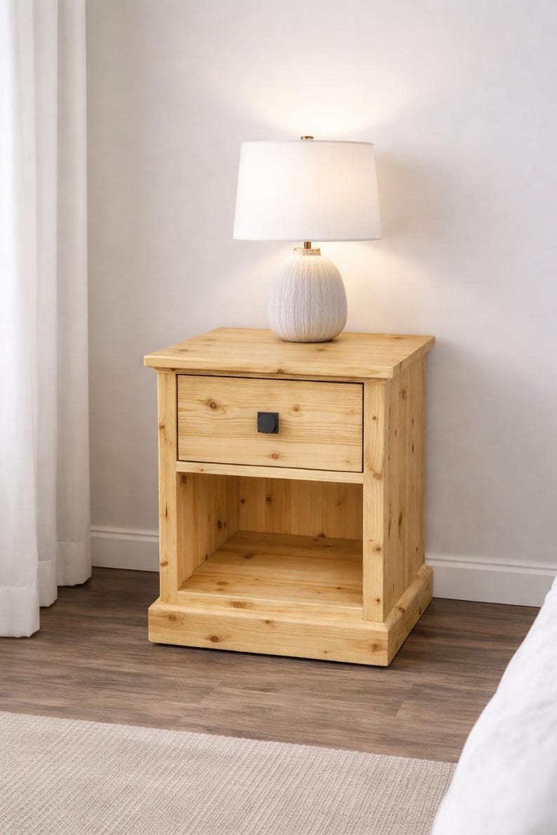 DIY Nightstand Plans PDF | Bedside Table With Drawer | Woodworking - Etsy