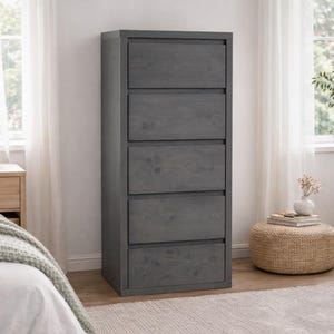 wood grey dresser 6-Drawer Dresser, Wood Frame Dresser with Large Fabric Drawers main image 1