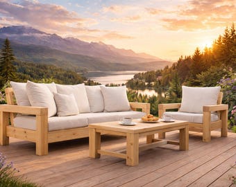 DIY Outdoor Sofa Plans | Modern Cedar Couch PDF | Easy Woodworking Project