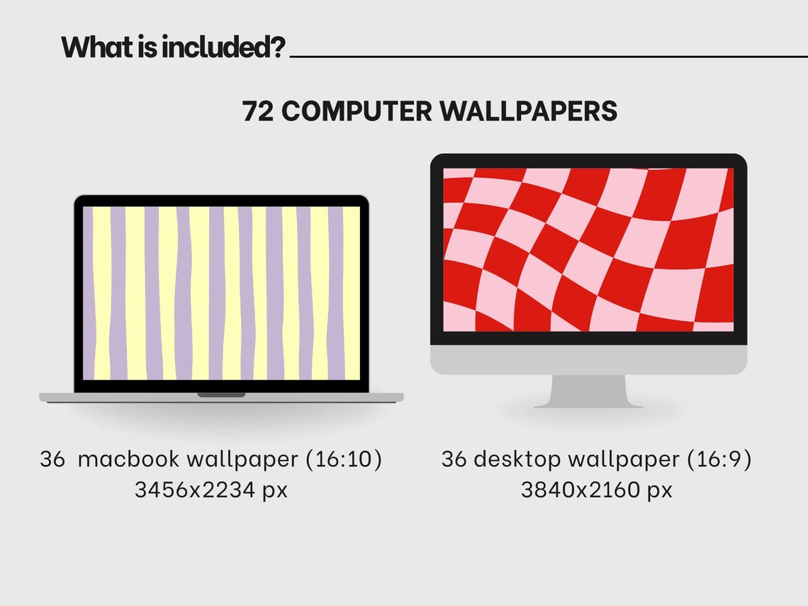 Retro Preppy Desktop Wallpaper Set – 36 Preppy Aesthetic Backgrounds ...