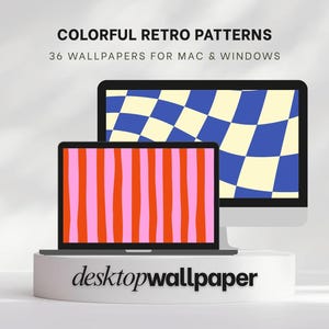 Retro Desktop Wallpaper Set – Preppy Minimalist backgrounds for Computer, Laptop & MacBook