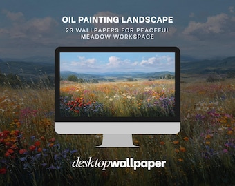 Ölgemälde Landschaft im 3D Look - 4K (Mac + 16:9)