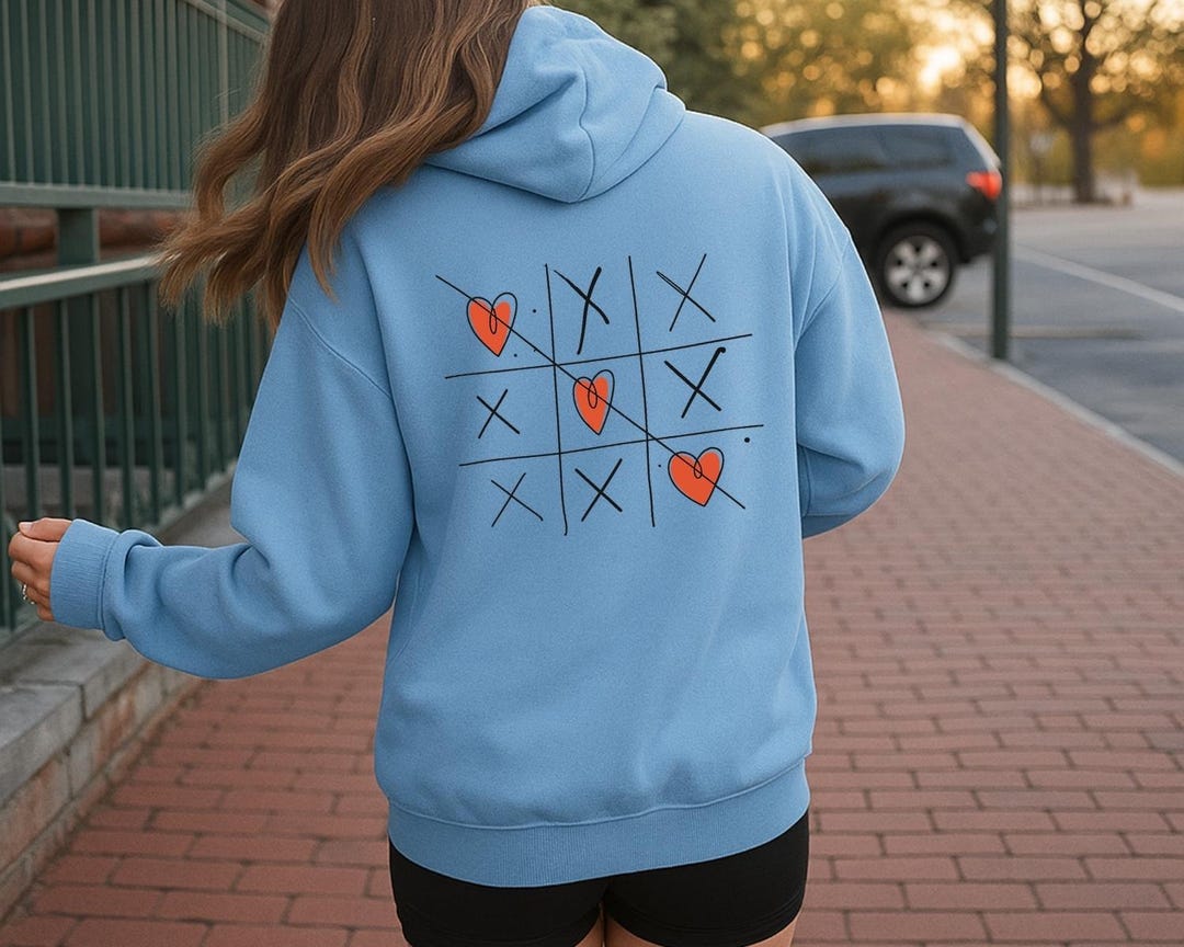Love Wins Hoodie & Sweatshirt – Tic Tac Toe Heart Back Print Design - Etsy
