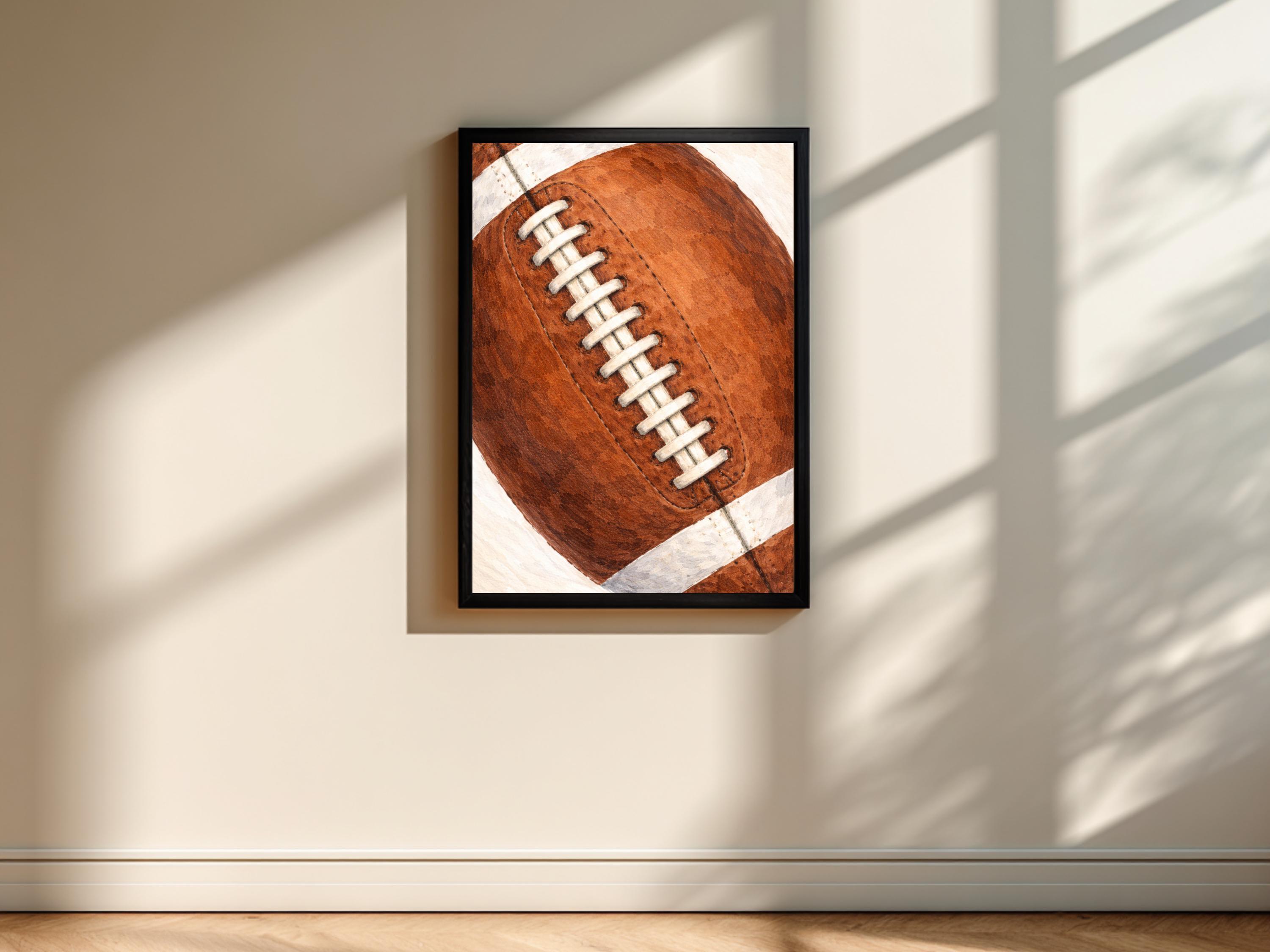American Football Wall Art Poster | Minimalist Football Print | Sports ...