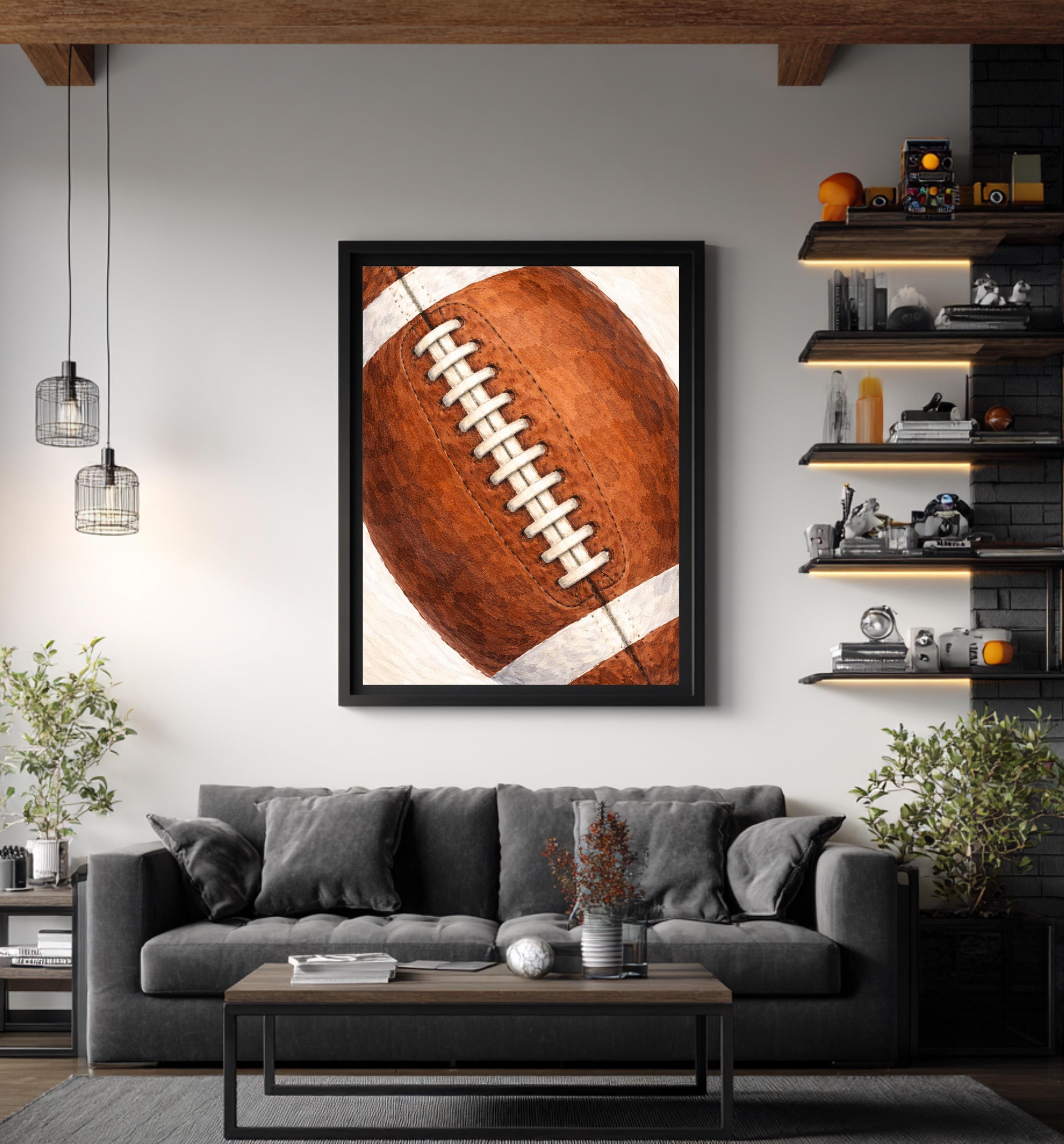 American Football Wall Art Poster | Minimalist Football Print | Sports ...