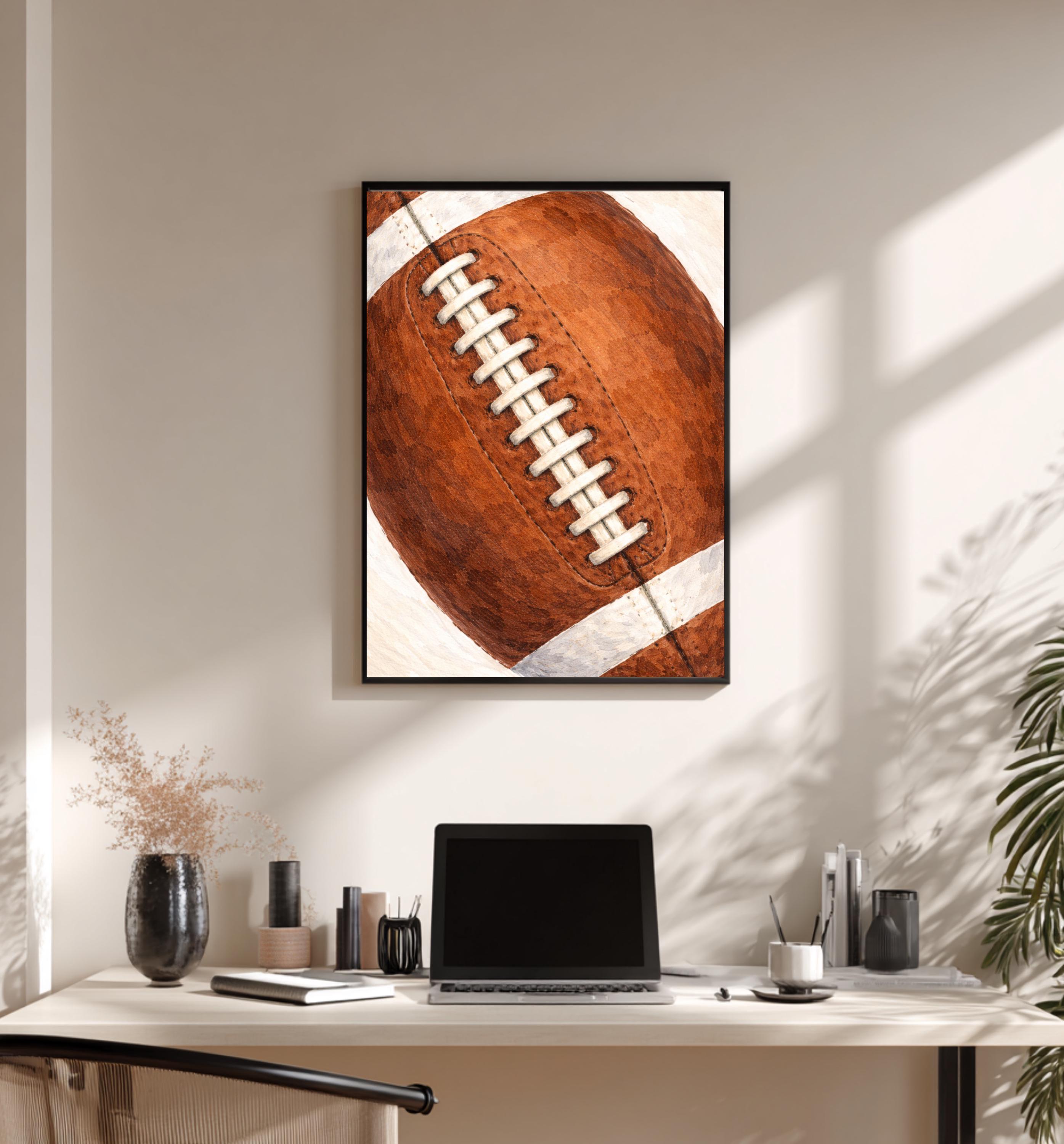 American Football Wall Art Poster | Minimalist Football Print | Sports ...