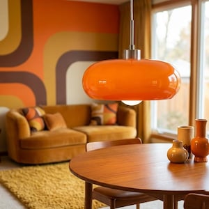 Lampa wisząca Bauhaus w stylu skandynawskim, minimalistyczna, szklana lampa sufitowa, lampa wisząca w stylu Mid-Century Modern do salonu, sypialni i jadalni