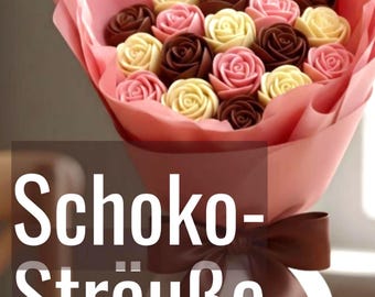 Flores de Chocolate – Tulipanes, Peonías y Rosas | Ramo de Chocolate Comestible | Regalo Perfecto