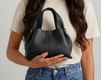 Borsa a mano strutturata in pelle, borsa a tracolla da donna, borsa firmata, borsa a spalla, borsa tote di lusso, borsa chic per tutti i giorni in ufficio.