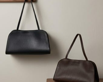 Borsa classica in pelle, borsa a tracolla da donna, borsa a spalla di lusso, borsa da sera in pelle, piccola borsa tote, borsa tote minimal, borsetta in pelle