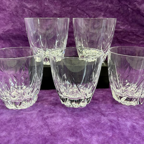 Vasos vintage Cassandra de Cristal d'Arques-Durand, estilo Old Fashioned o Rocks