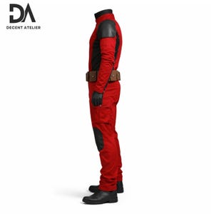 deadpool 3 tactical jumpsuit side view cotton cosplay outfit men