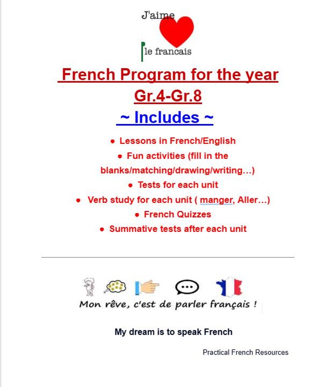 French Program Sample All-in-one Core French Program: Build Confidence and Fluency! (67 Pages ...