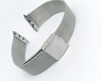 Bracciale per orologio a maglia Maruman 5NS22A con maglie a molla regolabili da 18 mm e 22 mm