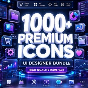 1000+ premiumikonpaket | Högkvalitativt UI-ikonpaket för designers