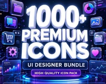 1000+ UI Icons Bundle | Vector Based Designer Pack