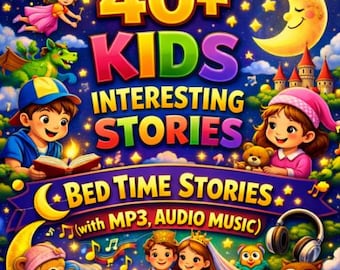 40+ Kids Bedtime Stories – Calming Sleep Audio MP3 (Digital Download)