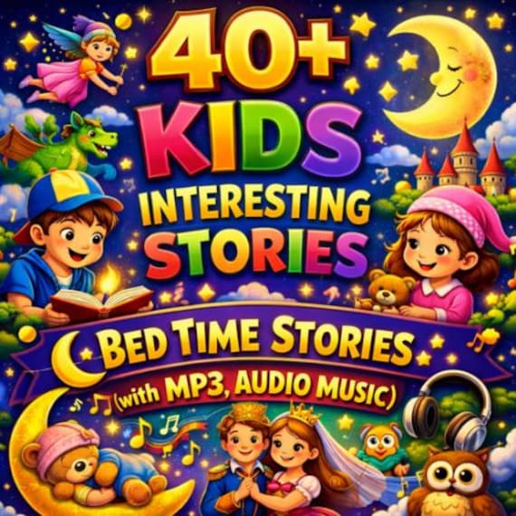 40+ Kids Bedtime Stories – Calming Sleep Audio MP3 (Digital Download)