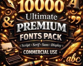 10000 Fonts Pack | Script, Serif, Sans, Display, Commercial Use