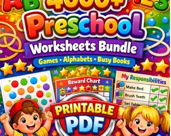 4000+ Preschool Worksheets Bundle – Learning Activity Pack for Kids (Printable PDF)