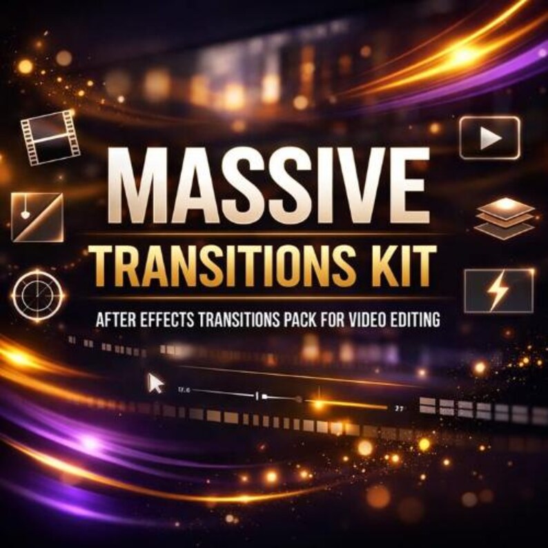 Massive Transitions Kit | After Effects Transitions Pack for Video Editing image 5