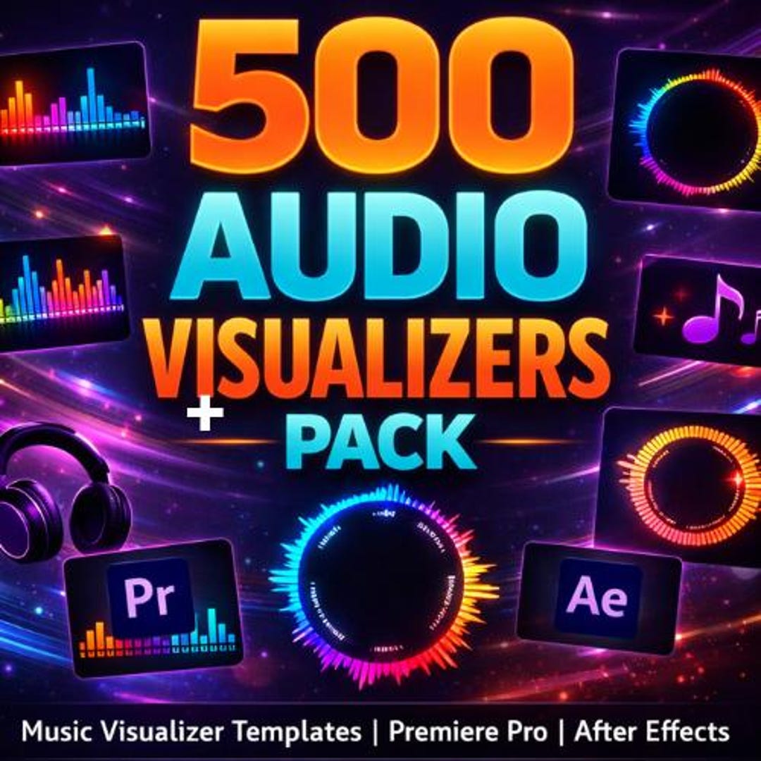 500 Audio Visualizers Pack | Music Visualizer Templates | Premiere Pro ...