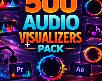 500 Audio Visualizers Pack | Music Visualizer Templates | Premiere Pro Essential Graphics