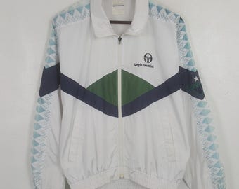 Vintage Sergio Tacchini White Windbreaker Track Jacket