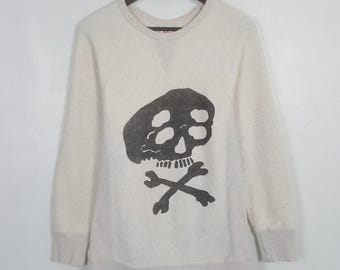 Vintage Skulls Custom Denime Japan  Sweatshirt