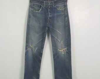 Vintage McCoy Work Clothing Distressed Blue Denim Jeans
