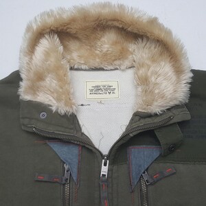 Vintage Avirex militär flygjacka med pälskrage bild 5
