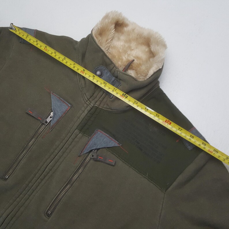Vintage Avirex militär flygjacka med pälskrage bild 6
