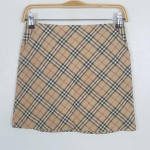 Vintage Burberry London Blue Label Nova Check Pattern Skirts