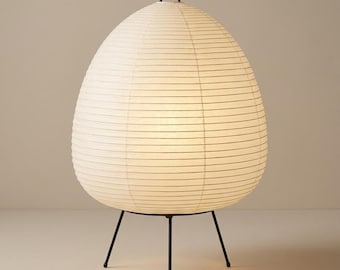 和紙製テーブルランプ、侘び寂びスタイル、三脚ランタン、寝室やリビングルームに最適な柔らかな間接照明