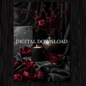 Copertina per planner Gothic Roses, diario GoodNotes dal romanticismo dark (download digitale)