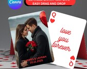 Custom Playing Card Template, Custom Photo Album,Card player gift idea,wedding &Anniversary Gift For Her, DIGITAL DOWNLOAD
