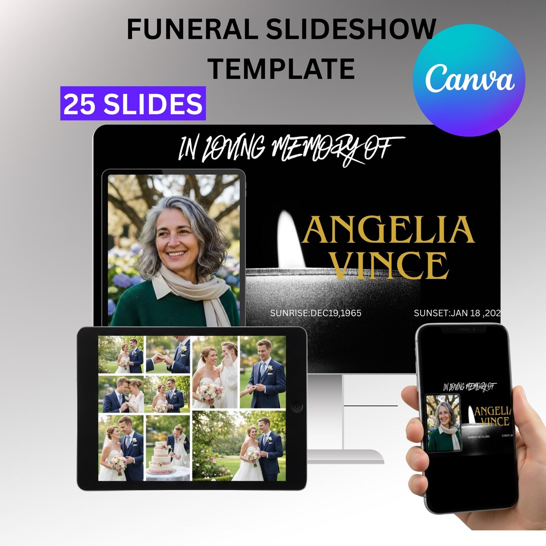 Elegent Funeral Programe Slideshow Template, Celebration of Life ...