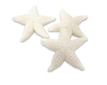 Soft White Starfish Cabochon (3) 30mm JB205