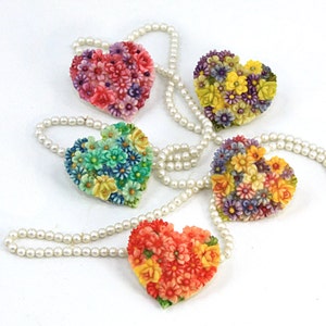 Cabochon coeur peint 40 mm JB109